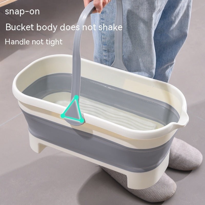 Collapsible Bucket Plastic Mop Water Storage Household Disposable - Eshtree