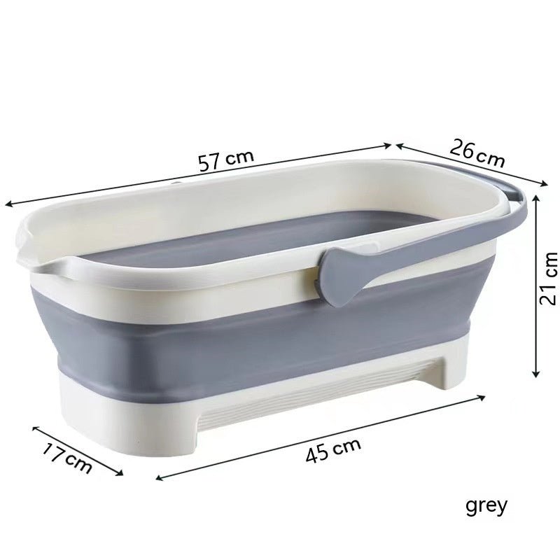 Collapsible Bucket Plastic Mop Water Storage Household Disposable - Eshtree