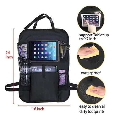 Compatible with Apple, Car storage bag car seat back pocket bag car with IPAD bag 600D Oxford cloth - Eshtree