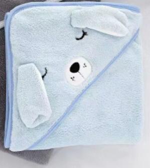 Coral Fleece Three - dimensional Cartoon Bath Towel Children Hoodie Cloak - Eshtree