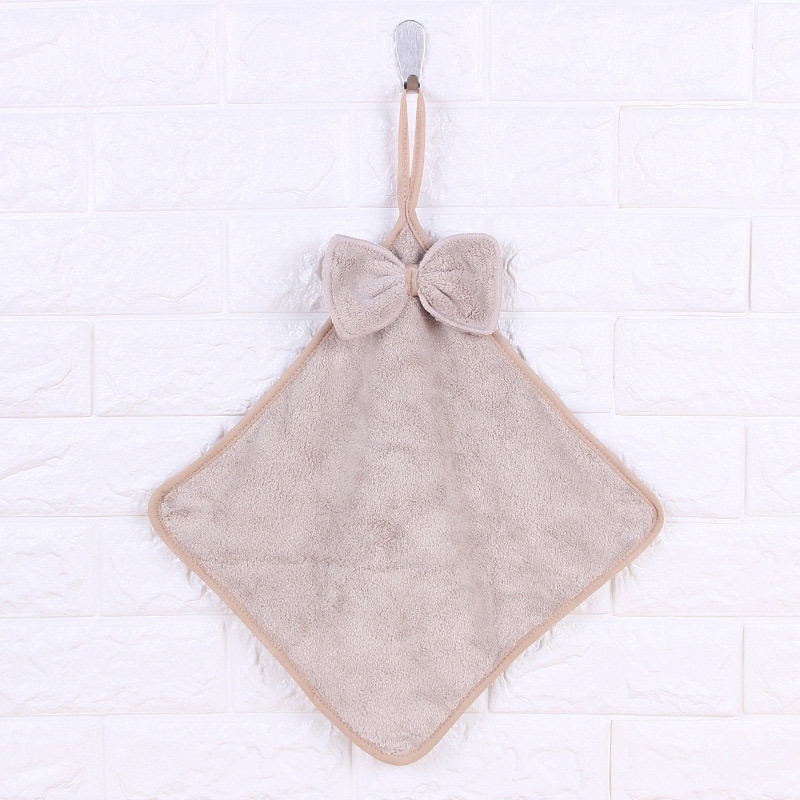 Coral velvet bow absorbent towel - Eshtree