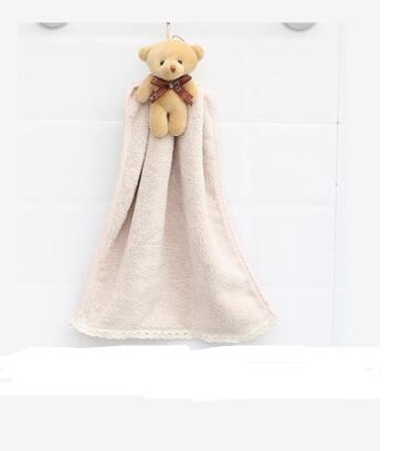 Coral velvet dish towel bathroom hanging absorbent towel - Eshtree