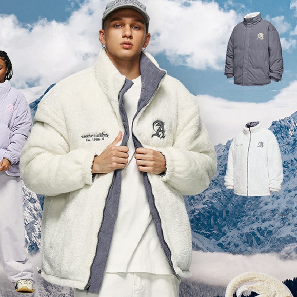 Corduroy Warm With Velvet Jacket Coat Two - sided - Eshtree