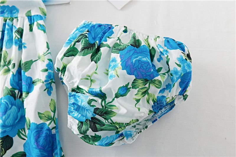 Cotton Baby Ruffled Floral Print Dress - Eshtree