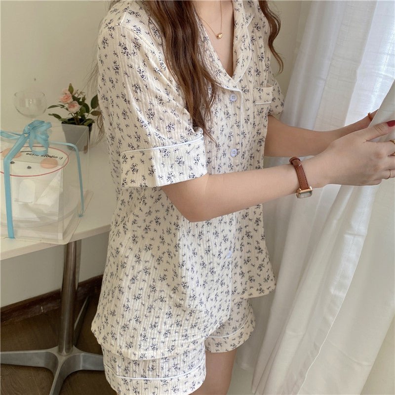 Cotton Korean Style Simple Homewear Pajamas - Eshtree