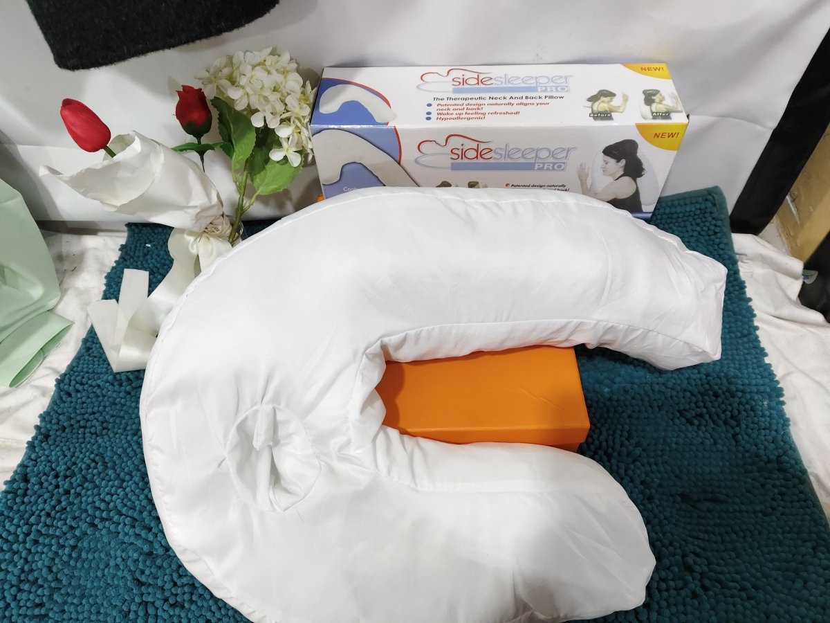 Cotton Pillow Side Sleeper Pillows Neck & Back Pillow Hold Neck Spine Protection Cotton Pillow Health Care - Eshtree