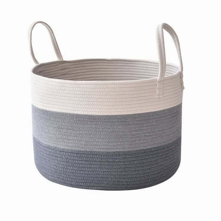 Cotton Rope Storage Basket Cotton Rope Basket, Toys, Sundries, Laundry Storage Basket - Eshtree