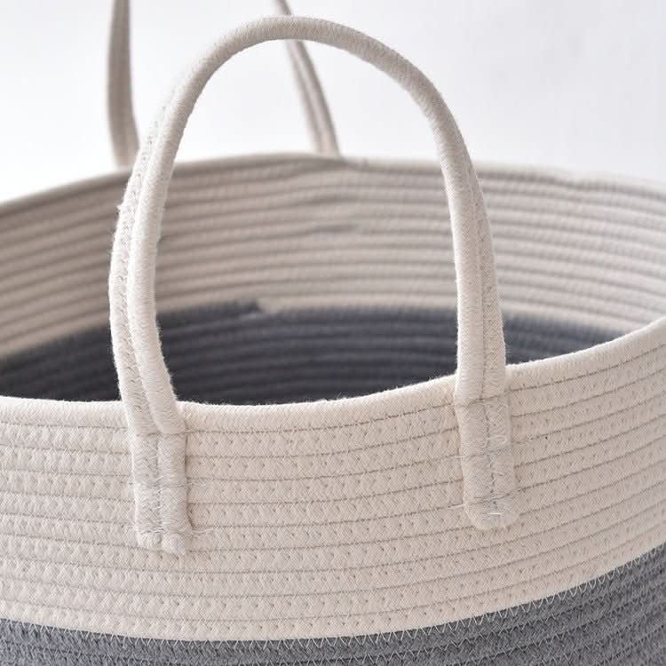 Cotton Rope Storage Basket Cotton Rope Basket, Toys, Sundries, Laundry Storage Basket - Eshtree