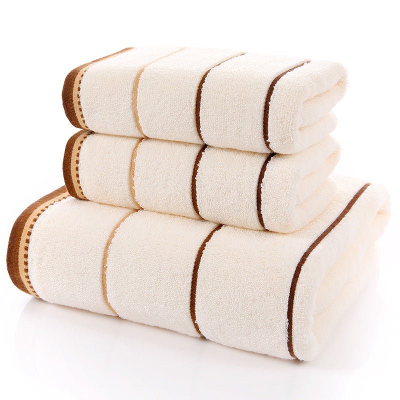 Cotton Three - piece Towel Veneer Cloth Thickened Hotel Bath Towel Embroidery - Eshtree