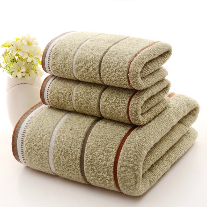 Cotton Three - piece Towel Veneer Cloth Thickened Hotel Bath Towel Embroidery - Eshtree