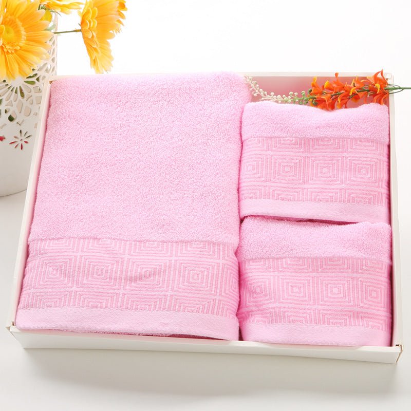 Cotton Three - piece Towel Veneer Cloth Thickened Hotel Bath Towel Embroidery - Eshtree