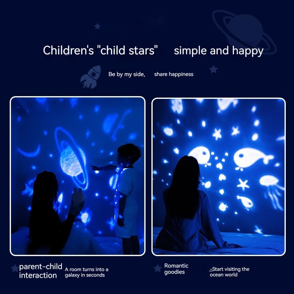 Creative Rabbit Star Light Projector Lamp Children Home Decor - Eshtree