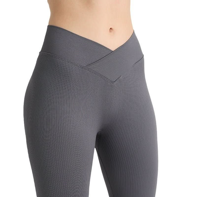 Cross Waist Thread Sports Tights Seamless - Eshtree