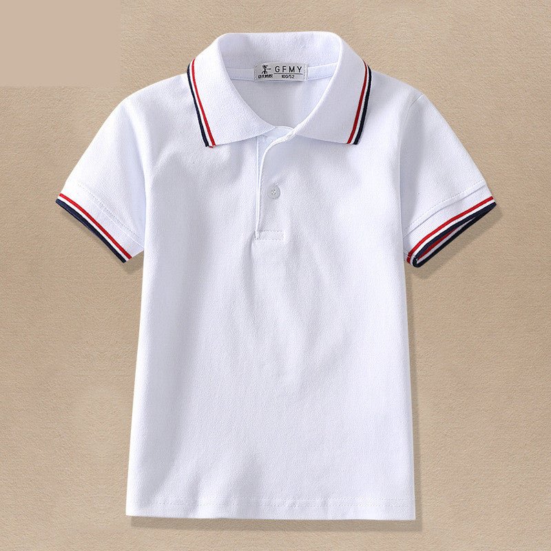 CUHK Childrens White Lapel T Shirt - Eshtree