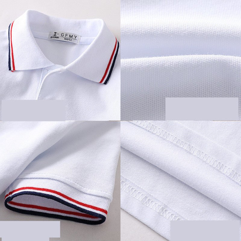 CUHK Childrens White Lapel T Shirt - Eshtree
