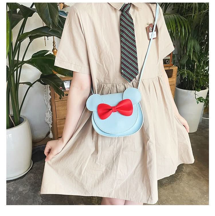 Cute And Adorable Bowknot Soft Girl Student Children's Small Bag Pu Female - Eshtree
