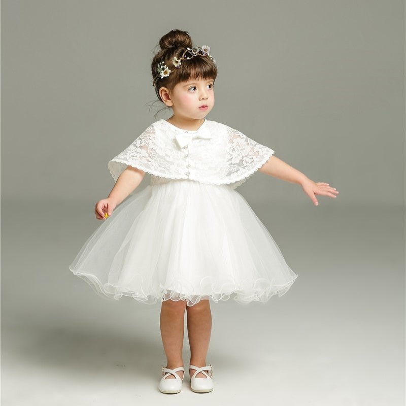 Cute Baby White Fluffy Dress Two - piece Set - Eshtree