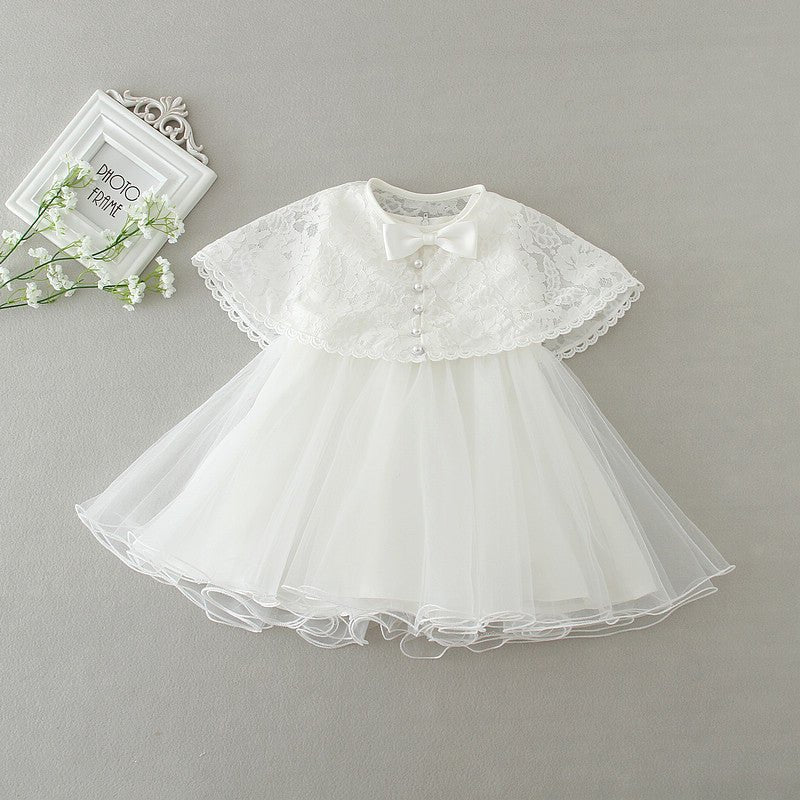 Cute Baby White Fluffy Dress Two - piece Set - Eshtree