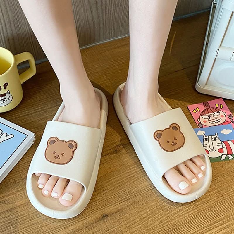 Cute Bear Slippers Summer Beach Shoes Bathroom Slippers - Eshtree