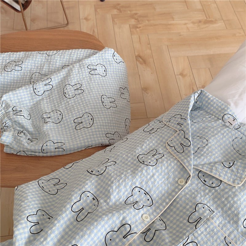 Cute Rabbit Pajamas For Women Sweet Long Sleeve Cardigan Suit - Eshtree