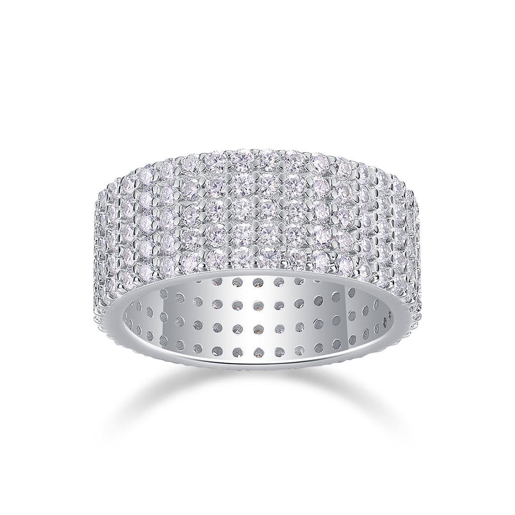 Star Secret - A Wedding Ring Set With Top-quality Moissanite S925 Silver And Platinum-plated Diamond Can Be Tested With A Diamond Pen