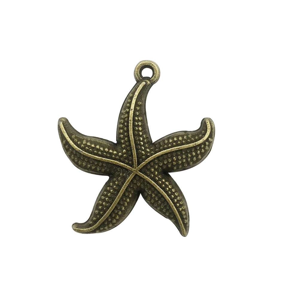 Retro Tibetan Silver Antique Brass Alloy DIY Accessories Marine Turtle Shell Necklace Bracelet Jewelry