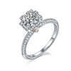 Snow Shadow Notes - A Wedding Ring Set With 1-carat Top-quality Moissanite S925 Silver And Platinum-plated Diamond. The Ring Can Be Inspected With A Diamond Pen
