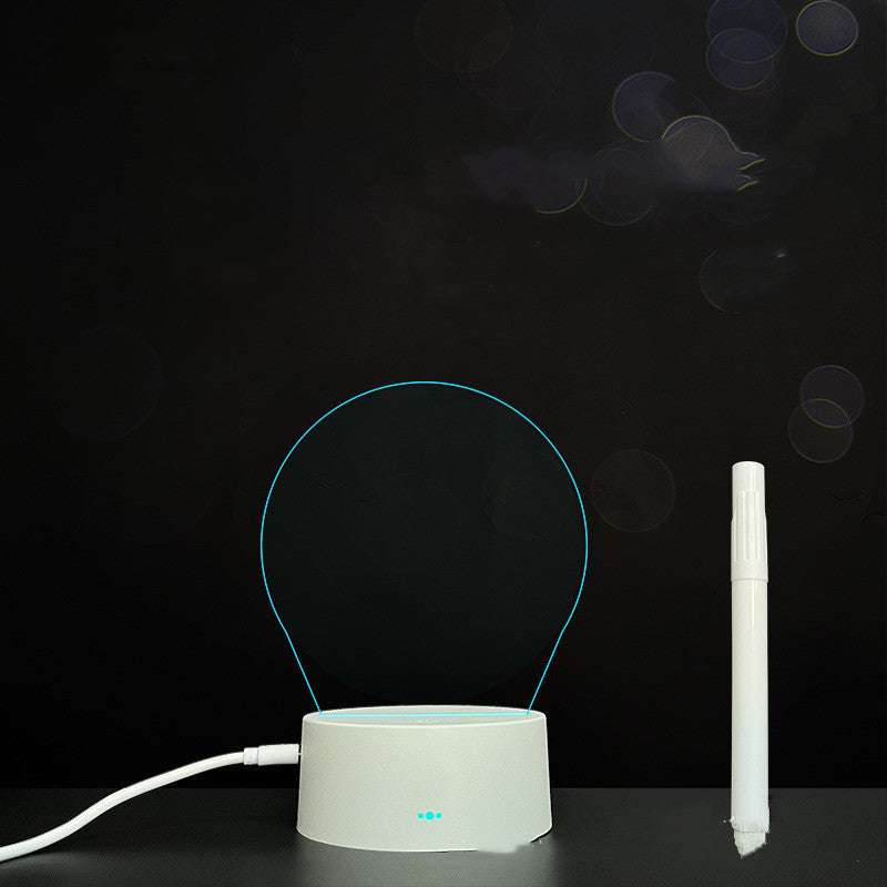 لوحة أكريليك ثلاثية الأبعاد مع إضاءة LED للوحة رسائل بخط اليد