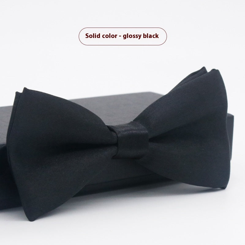 Men's Solid Color Formal Wear Wedding Business Casual Groom Groomsman Bow Tie