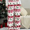 Christmas Plush Warm Pattern Printing Casual And Comfortable Loose Straight Trousers