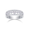 Monet's Garden - A Wedding Ring Set With Top-quality Moissanite S925 Silver And Platinum-plated Diamond. The Ring Can Be Inspected With A Diamond Pen