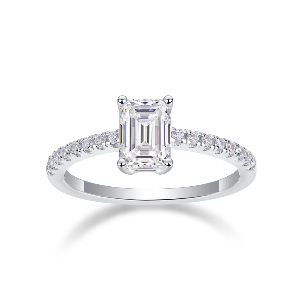 Unexpected Encounter - A Wedding Ring Set With Top-quality Moissanite S925 Silver And Platinum-plated Diamond Can Be Tested With A Diamond Pen
