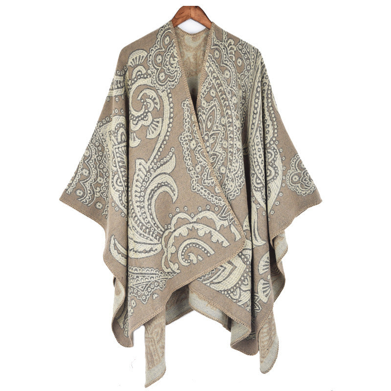 Fashionable Autumn And Winter Cashmere Women's Scarf All-matching Warm Shawl Cape