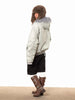 Short Fur Collar Coat Padded Hooded Cotton Coat