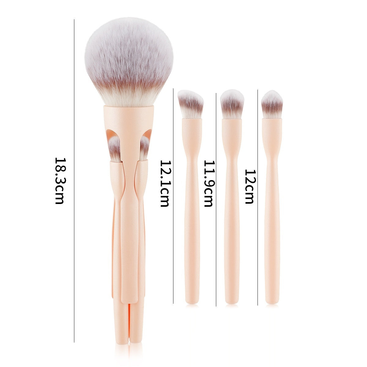 4-in-1 Magnetic Makeup Brush For Loose Powder And Eyeshadow