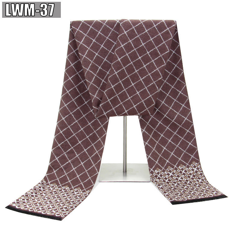 Men's Scarf European And American Cashmere Autumn And Winter Business Plaid