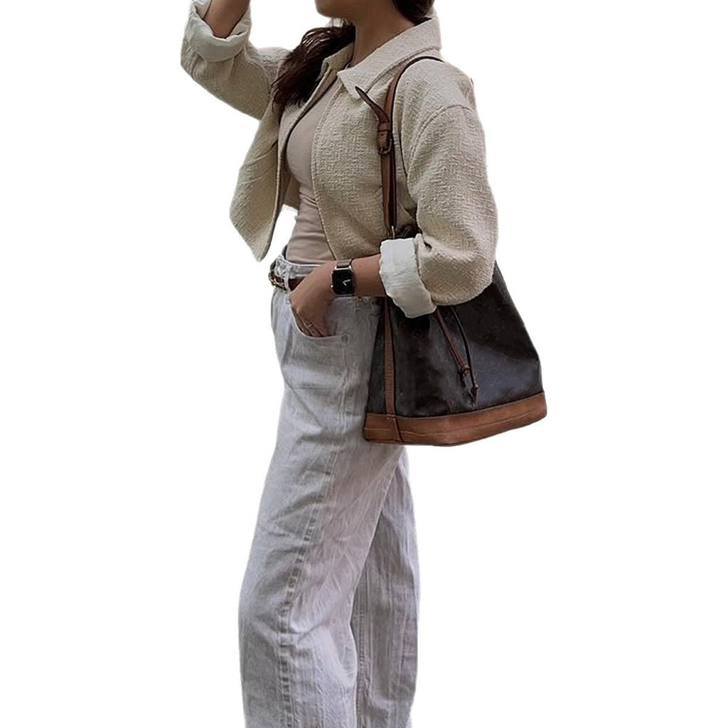 Elegant Temperament Versatile Solid Color Jacket Women's Clothing