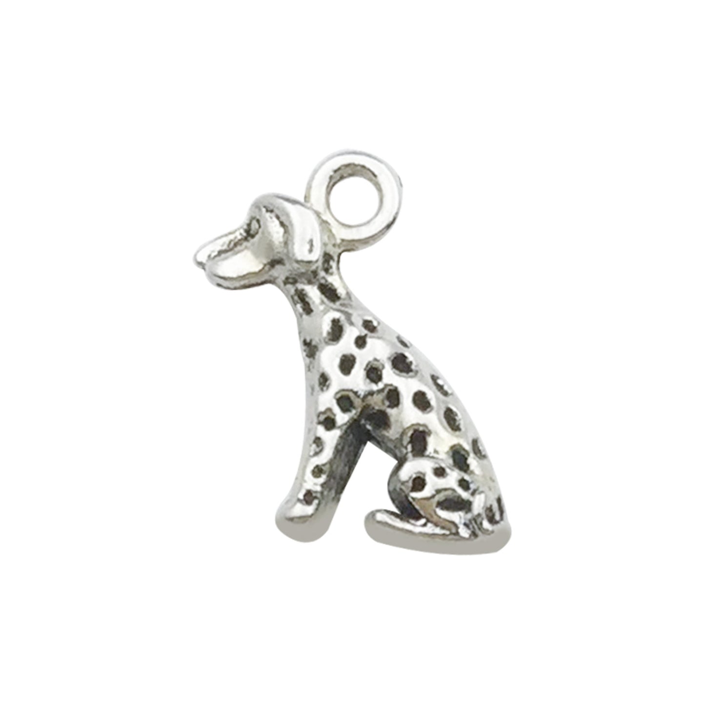 1 Antique Silver Alloy Animal Dog Series Pendant