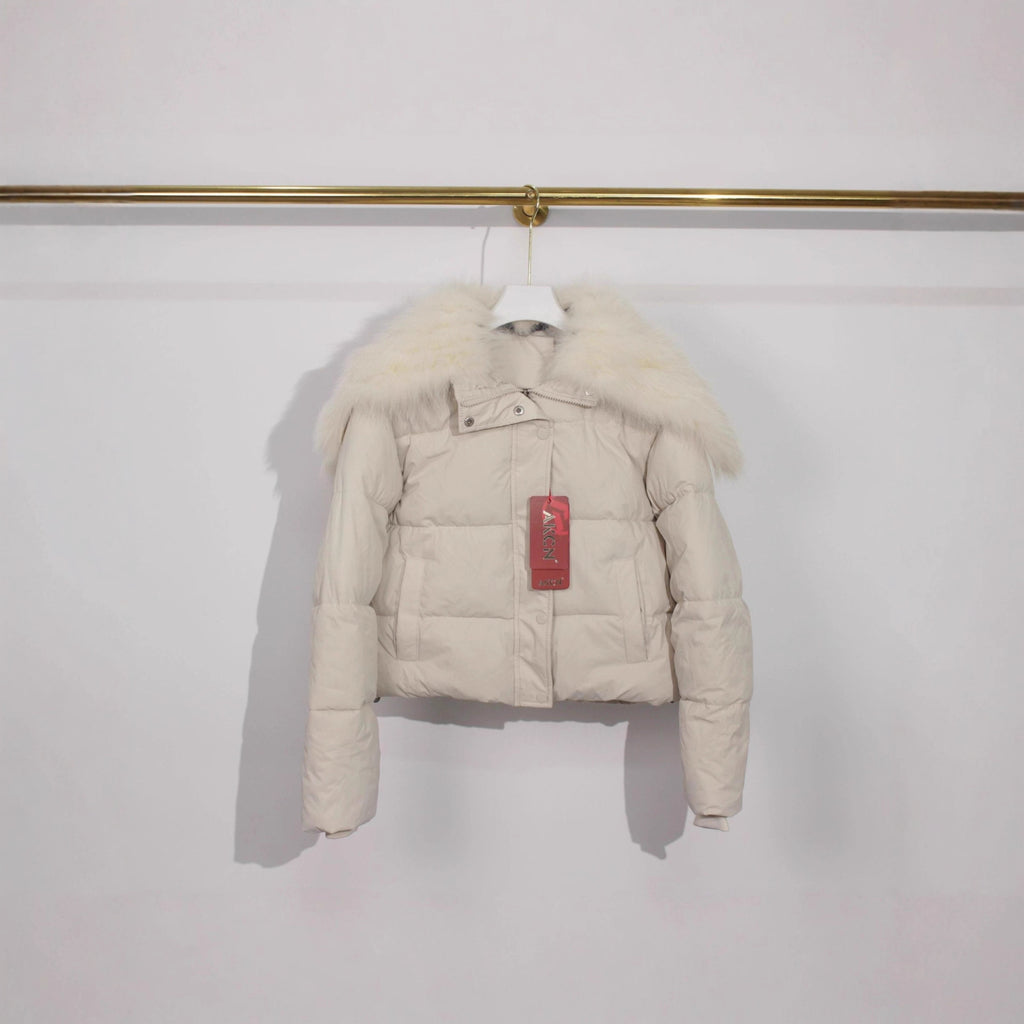 Down Coat Jacket Women's Fur Collar