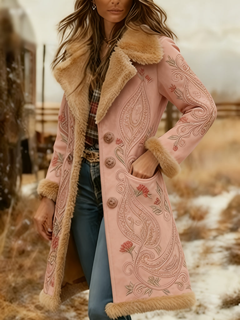 Women's New Long Sleeved Large Woolen Overcoat