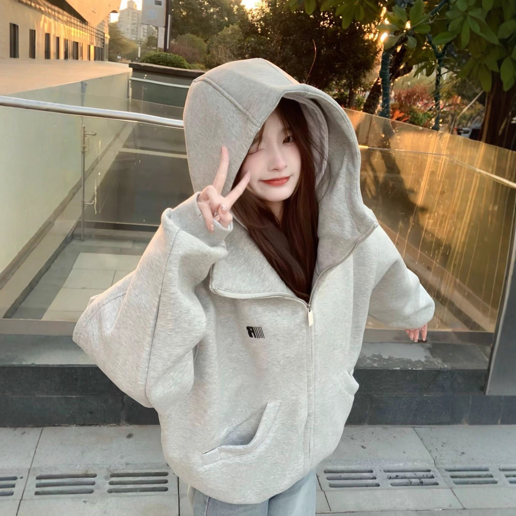 Printed Hoodie Women's Loose Casual Couple Jacket