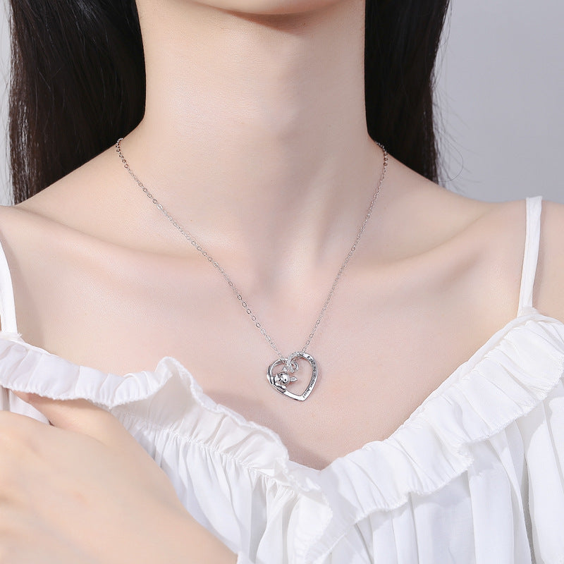 925 Sterling Silver Necklace With A Little Pig Pendant, Single Pendant For Women