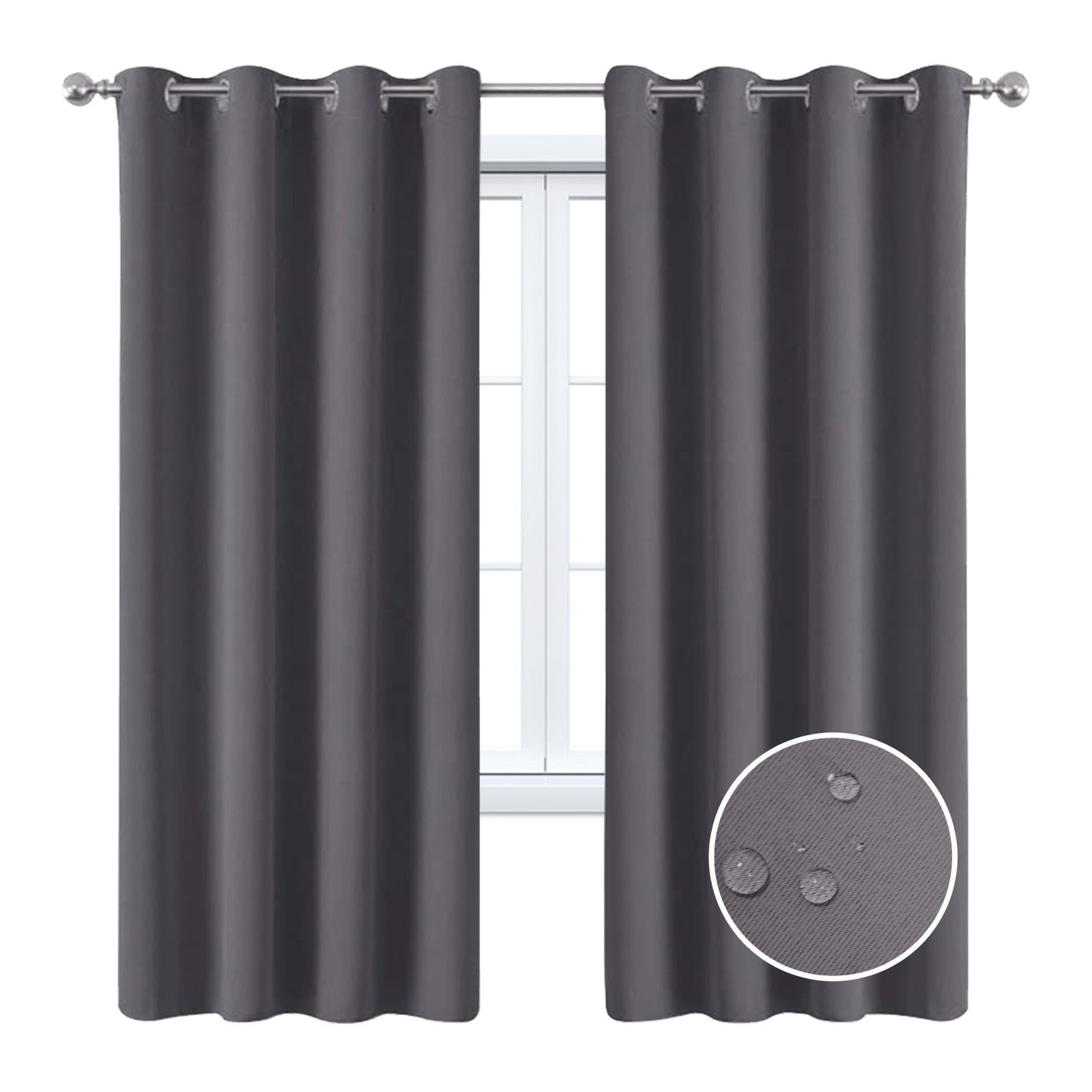 Full Blackout Hot Sale Curtain With Black Lining On The Back