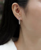 Ribbon - Set With Top-quality Moissanite S925, Silver And Platinum-plated Stud Earrings, A Fashionable And Trendy Accessory That Can Be Tested With A Diamond Pen