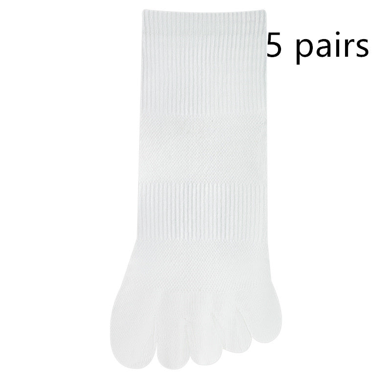 Women's Solid Color Simple Short Thin Five Toe Socks