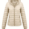 Women's Lightweight Hooded Winter Jacket Nylon Material