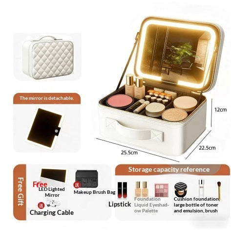 Advanced Portable Large-Capacity Divided Cosmetic Bag Makeup Case