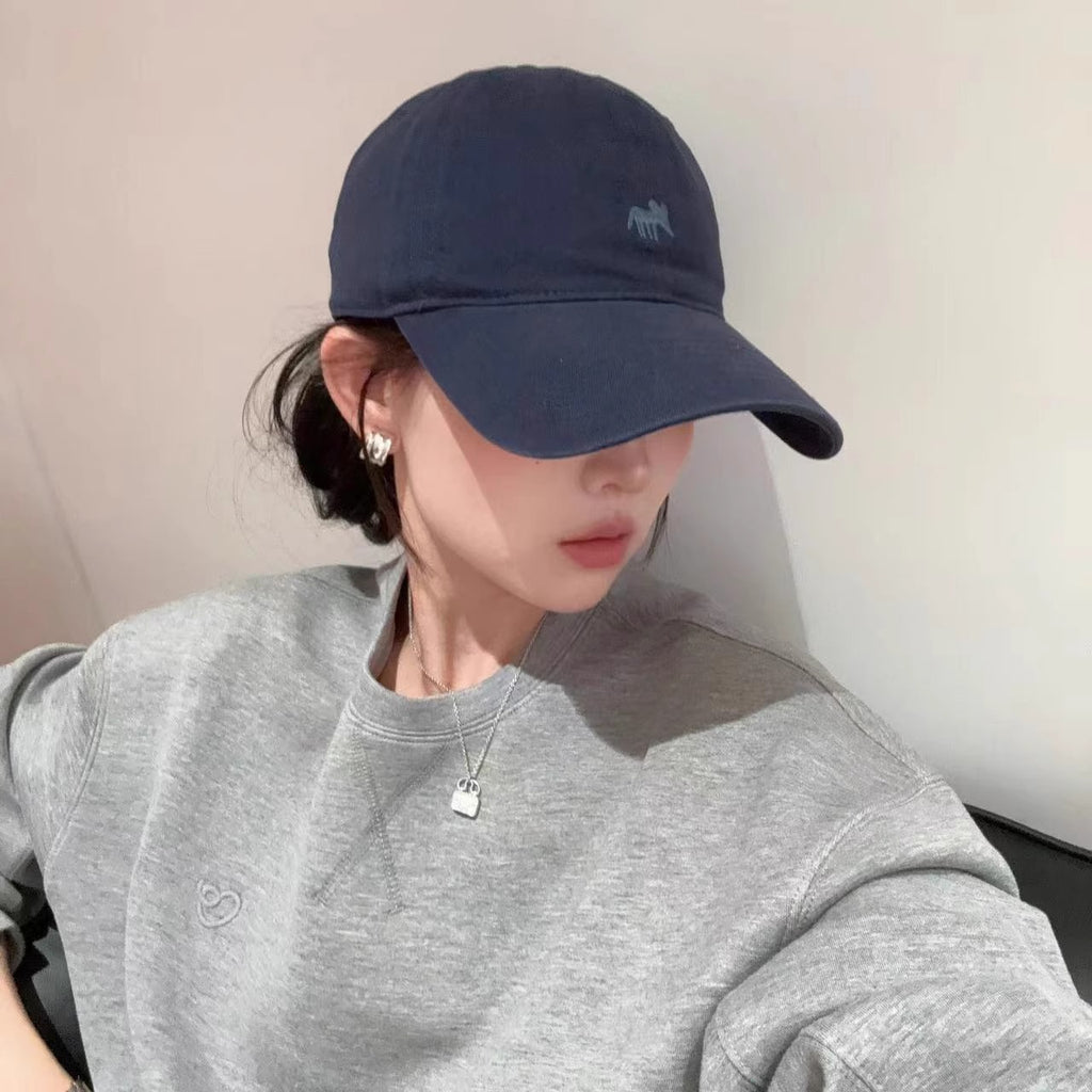 Embroidered Fox Baseball Cap Sports Sun-proof Breathable Peaked Cap