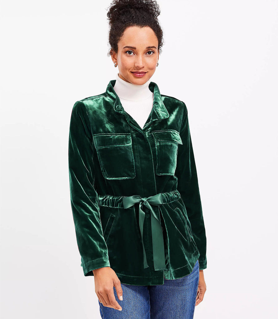 قميص رسمي أنيق فضفاض برباط أمامي مناسب للعمل