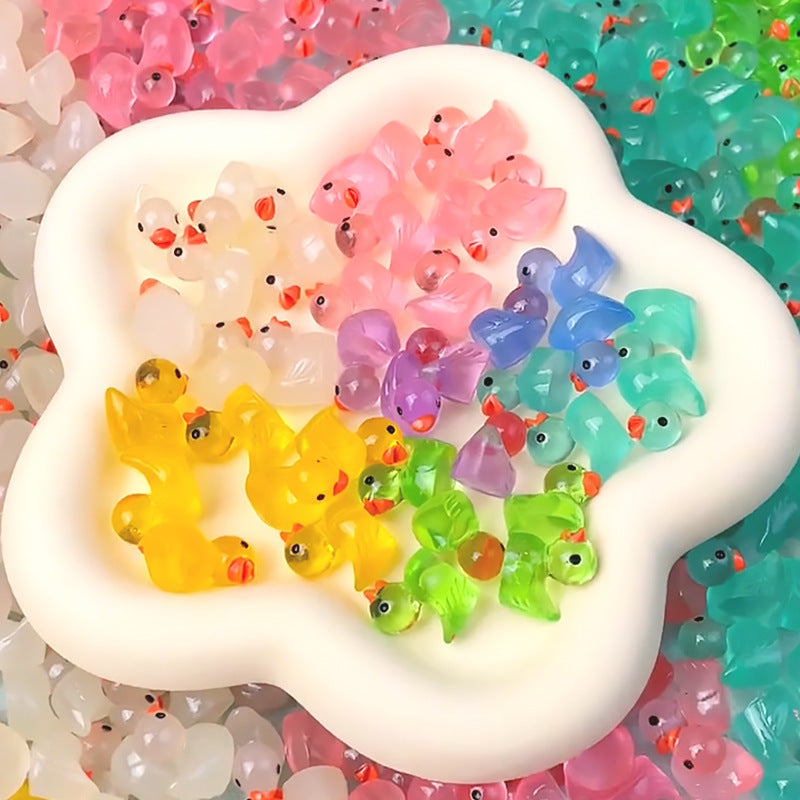 Luminous Little Duck Resin Accessories Micro Landscape Ornaments